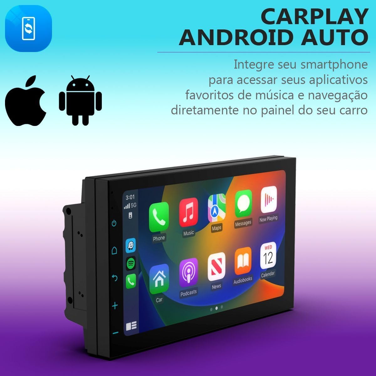 Central Multimídia 7" Carplay 2
