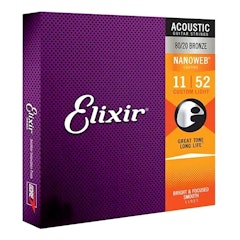 Encordoamento de Aço e Bronze Acústico 80/20 com Revestimento Nanoweb