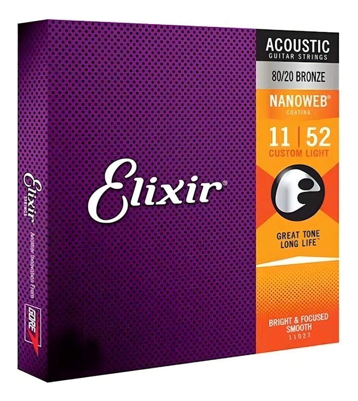 Encordoamento de Aço e Bronze Acústico 80/20 com Revestimento Nanoweb 1