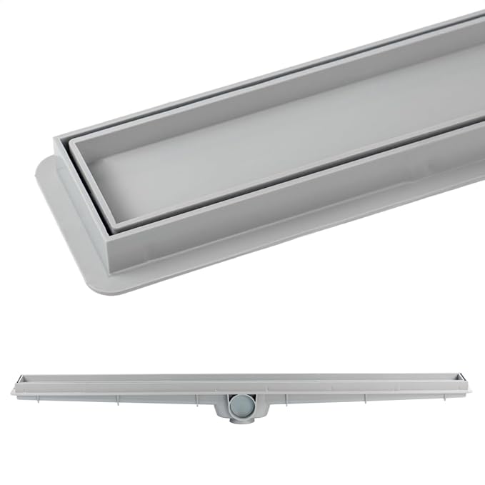 Ralo Linear Oculto Invisível Inteligente Sifonado para Banheiro 1