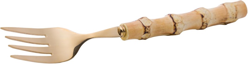 Faqueiro 12 Peças com Cabo de Bambu Tulum Dourado Aço Inox Wolff 4