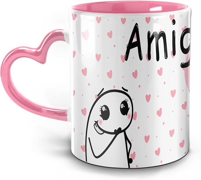 Caneca Amiga - Meme Flork - Alça Coração 1