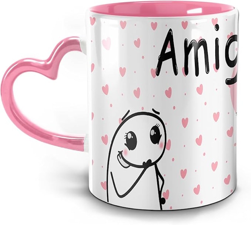 Caneca Amiga - Meme Flork - Alça Coração 1