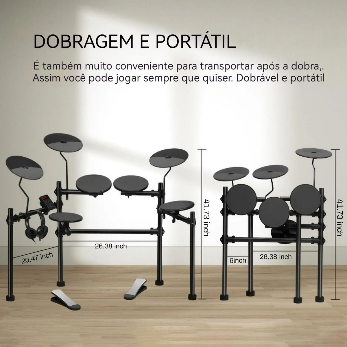 Vedo Bateria Eletrônica Portátil para Iniciantes 4