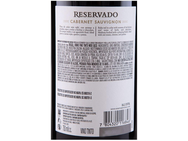 Vinho Reservado Cabernet Sauvignon 4