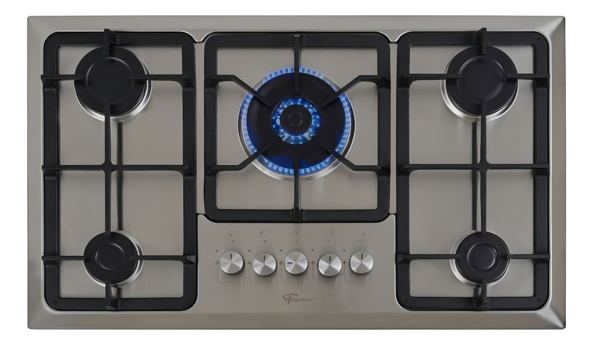 Cooktop a Gás Fischer 5 Bocas Tripla Chama Infinity 2