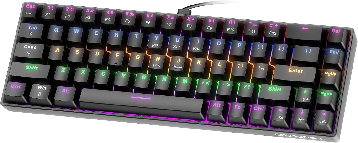 Teclado Mecânico com Fio 65% A1802 1
