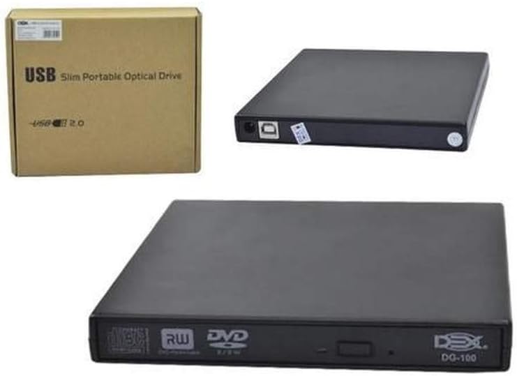 Gravador e Leitor de CD e DVD Slim Portátil Dex 2