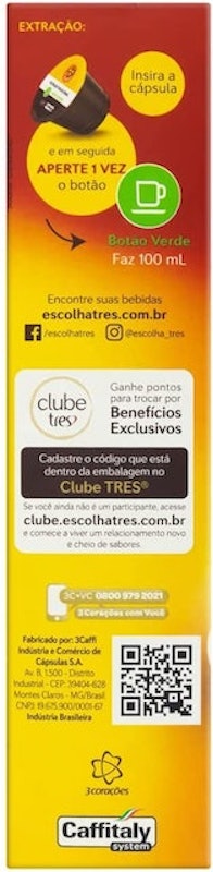 Cápsula de Café Filtrado TRES 3 Corações 3