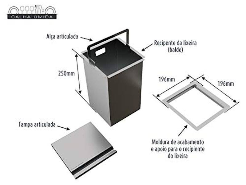 Lixeira Quadratta Kitchen 5 L 3
