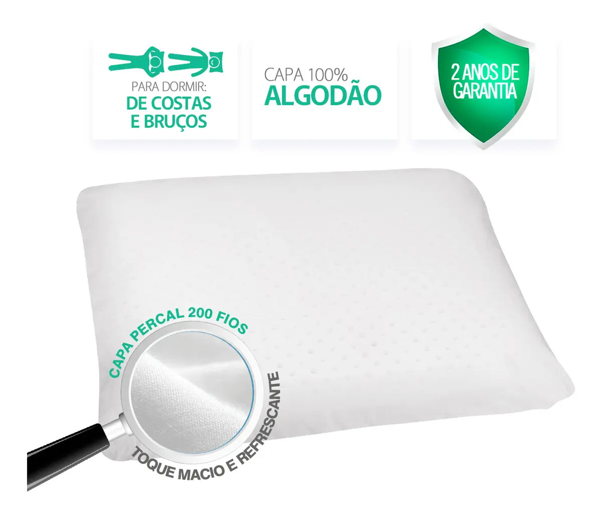 Travesseiro Natural Látex Slim 3
