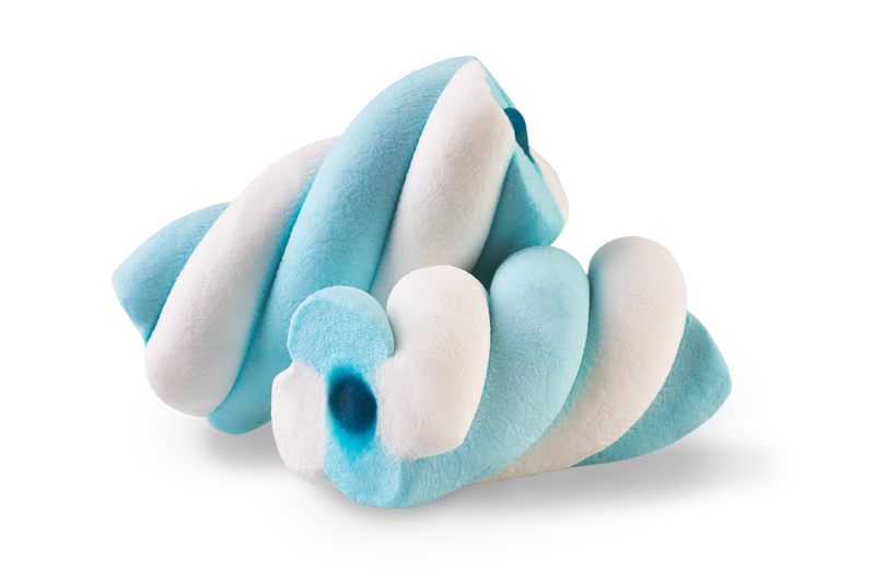 Marshmallow Recheadinho Torção Azul 4