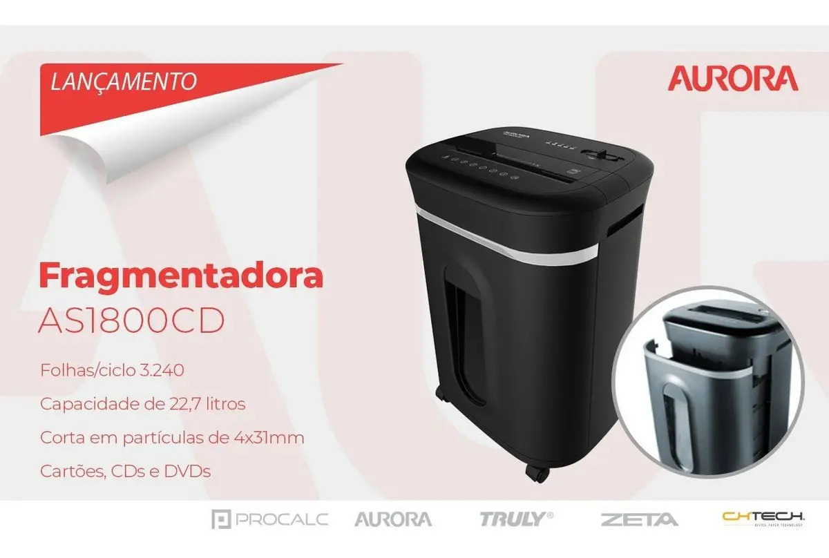 Fragmentadora Aurora AS1800CD 5