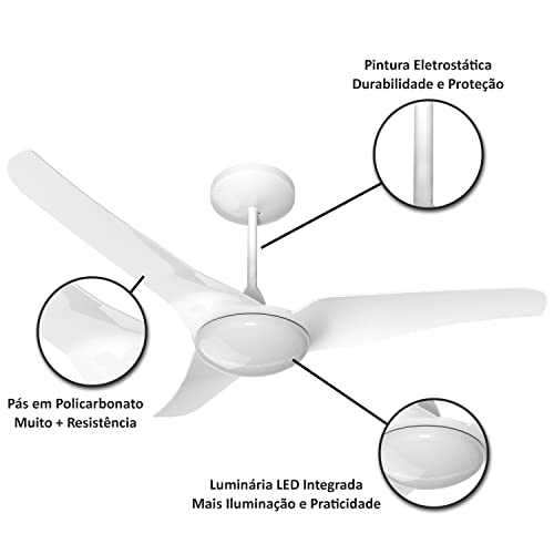 Ventilador de Teto Slim Plus com Controle Remoto e Controle de Parede (220 V) 2