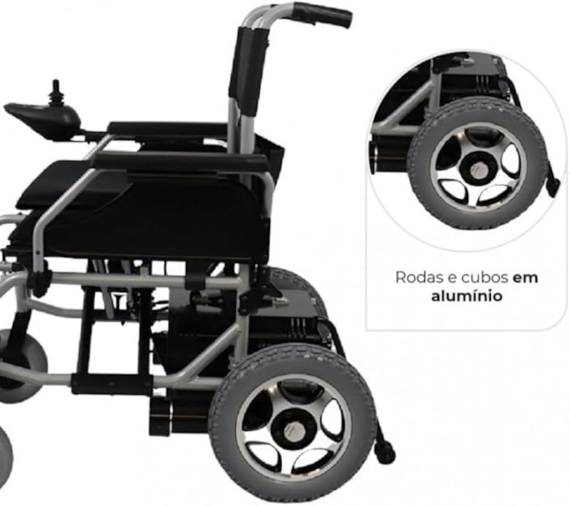 Cadeira de Rodas Motorizada em Alumínio Dobrável 3