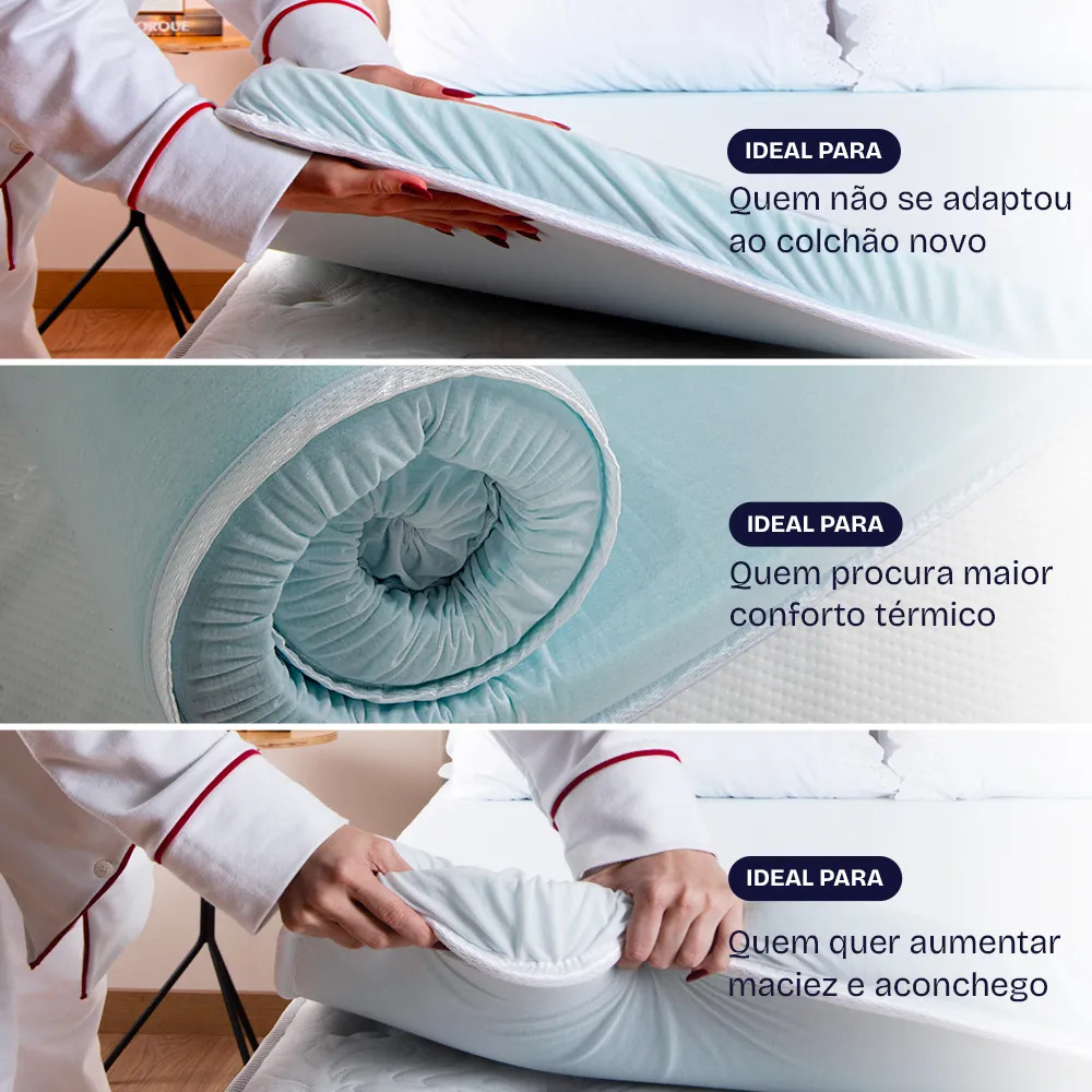 Pillow Top Solteiro Viscoelástico Espuma da NASA BF Colchões 5
