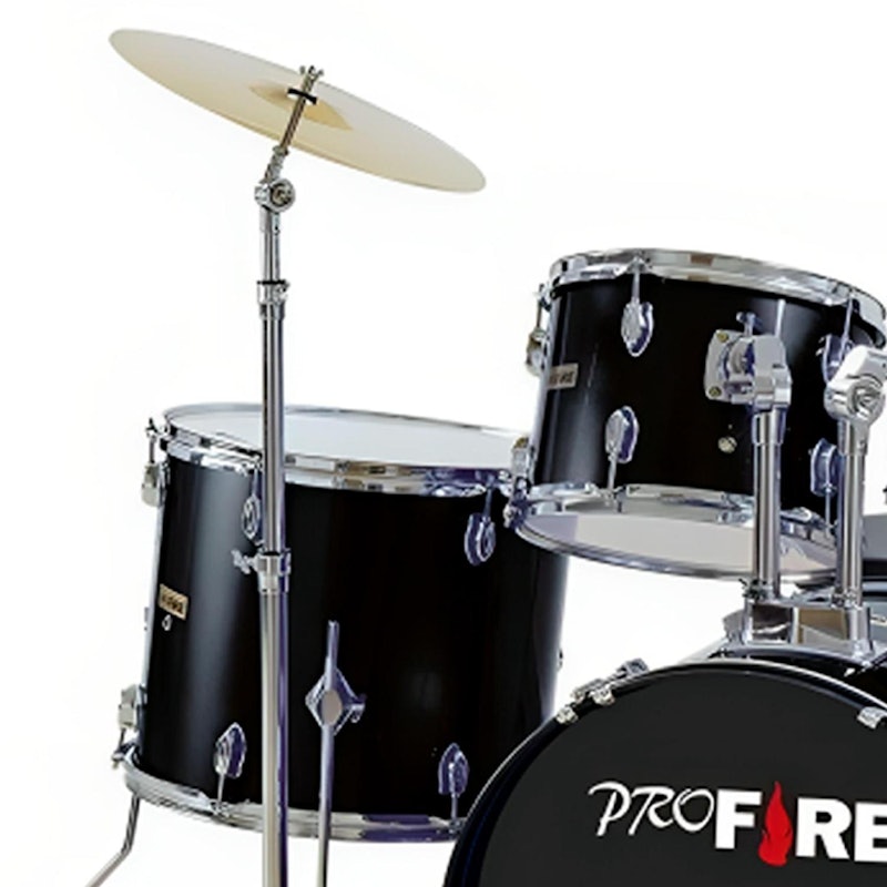Bateria Spanking Pro Fire Preta Completa Bumbo 22 3