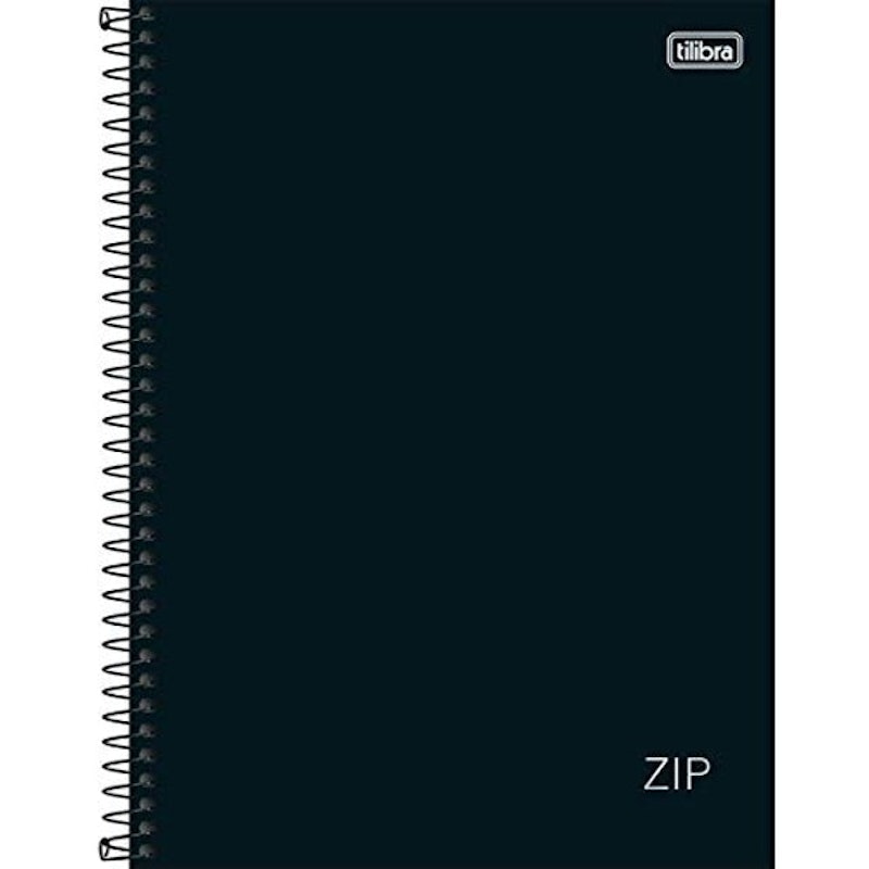 Caderno Espiral Capa Dura Universitário Zip Preto 1