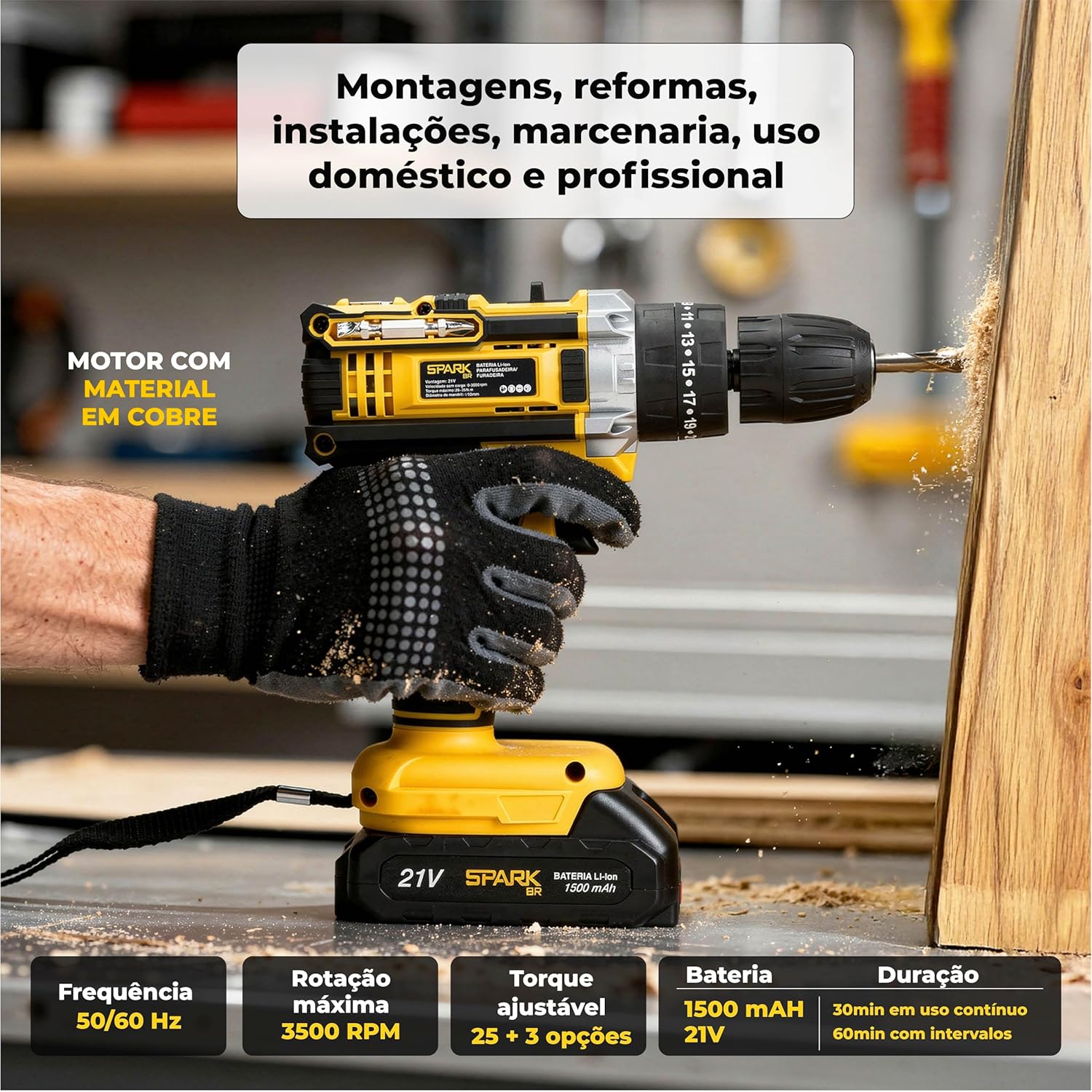 Furadeira Parafusadeira de Impacto SparkBr  3