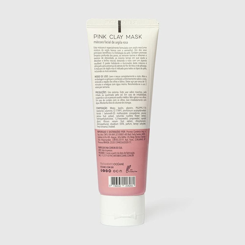 Máscara Facial Bisnaga de Argila Rosa - Pink Clay Mask 2