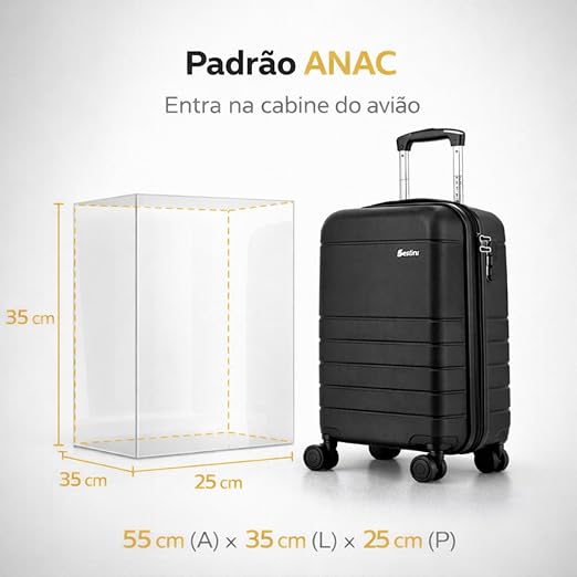 Mala de Viagem Bordo com Rodas 360º Essencial 2 4