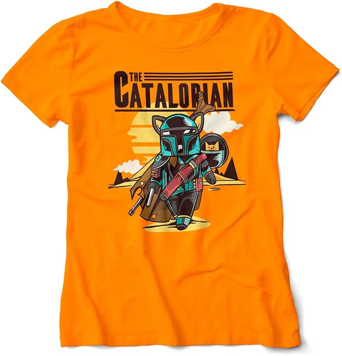 Camiseta Geek Feminina The Catalorian Mandalorian Cat 1