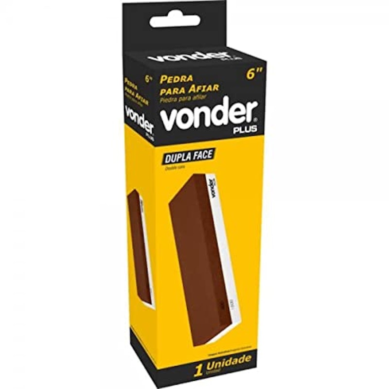 Pedra para Afiar 6" Dupla Face Retangular Vonder Plus 4
