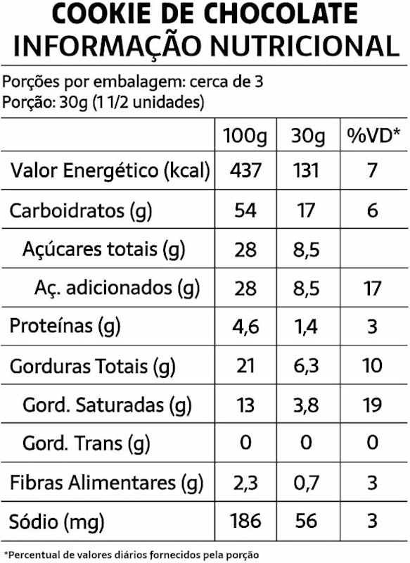 Cookie de Chocolate sem Glúten sem Lactose sem Leite 5