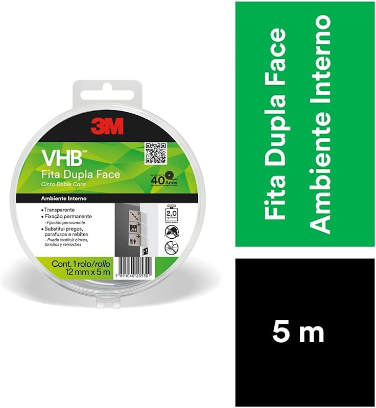 Fita 3M™ VHB™ Dupla Face de Adesivo Transferível 2