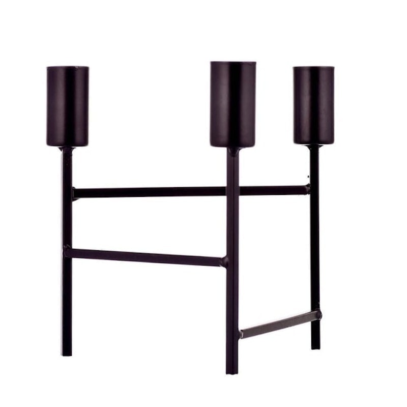 Castiçal de Metal Preto para 3 Velas 2