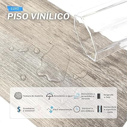 Piso Vinílico Autocolante Adesivo em Régua Amadeirada 1,25 m² 91x15,2 cm 5