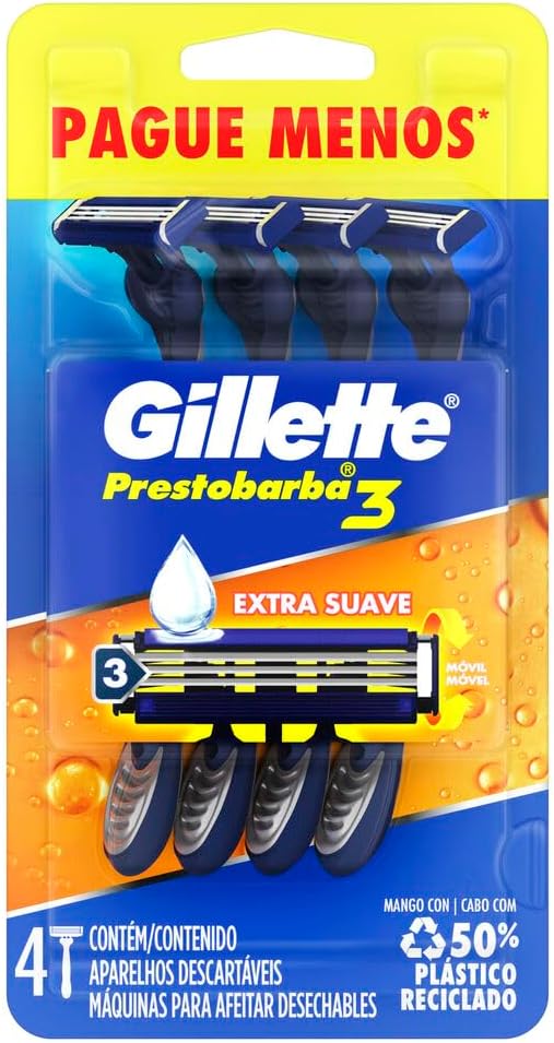 Aparelho de Barbear Descartável Gillette Prestobarba 3 2