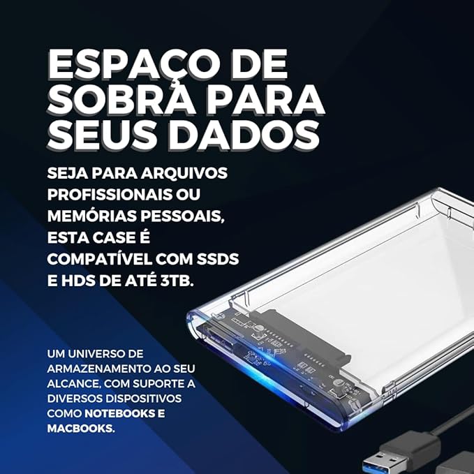 Case para HD Transparente 2