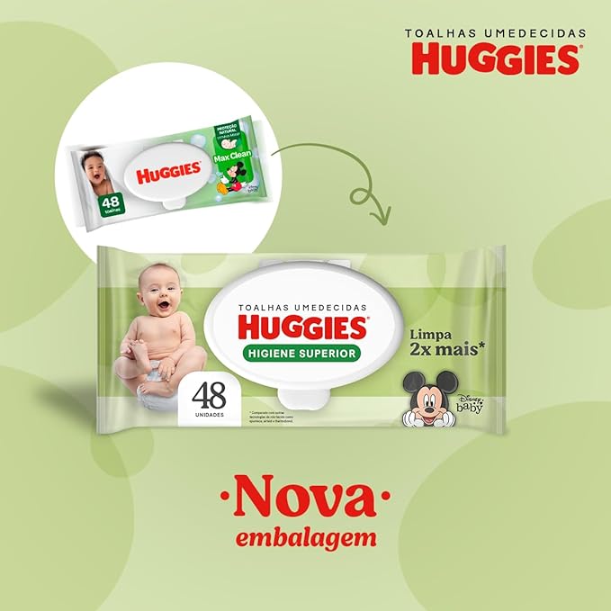 Kit Lenços Umedecidos Huggies Higiene Superior 2