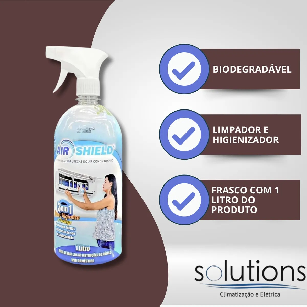 Higienizador Multi-função, para Limpeza de Condicionadores de Ar - Spray - 1 L 2