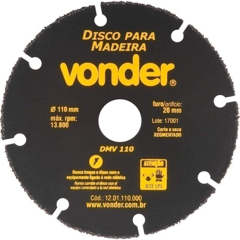 Disco de Corte para Madeira Vonder DMV 110 1