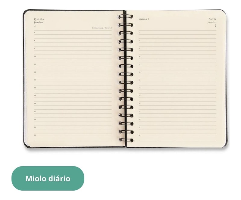 Agenda Planner 2026 Bossa Nova Diária Boemia Caramelo 3