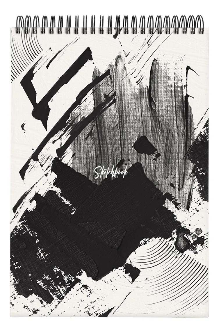 Sketchbook Caderno de Desenho Vertical Lírico Abstrato A3 Ritmo 1