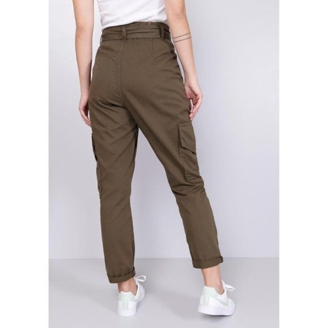 Calça Cargo Feminina Clochard Verde Militar 4