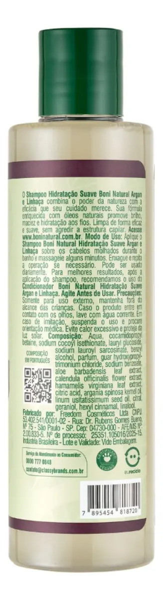 Shampoo Argan e Linhaça 3