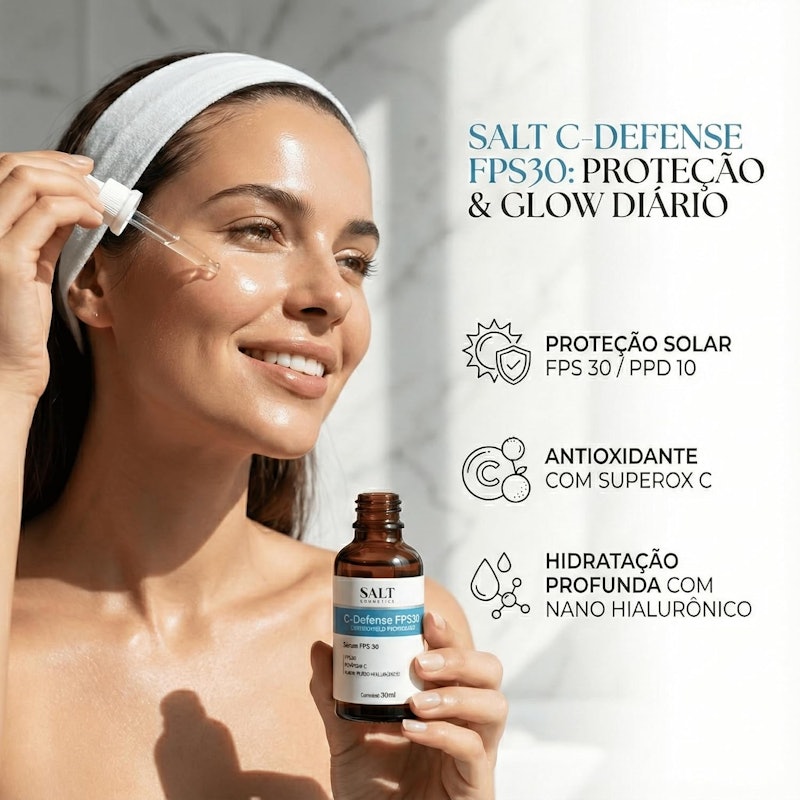Sérum Facial com FPS 30 C-Defense 30 ml Vitamina C, Niacinamida e Ácido Hialurônico 2