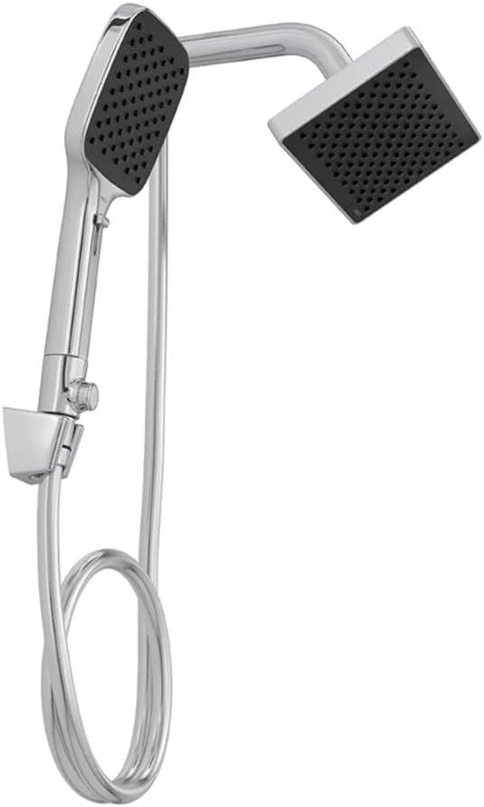 Chuveiro Retangular de Parede 20 cm com Desviador Cromado Flex Plus 4
