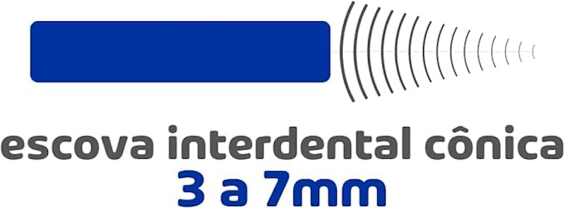 Escova Interdental Cônica 3 a 7 mm Azul Id Interdent Compacta 10 Unidades 3