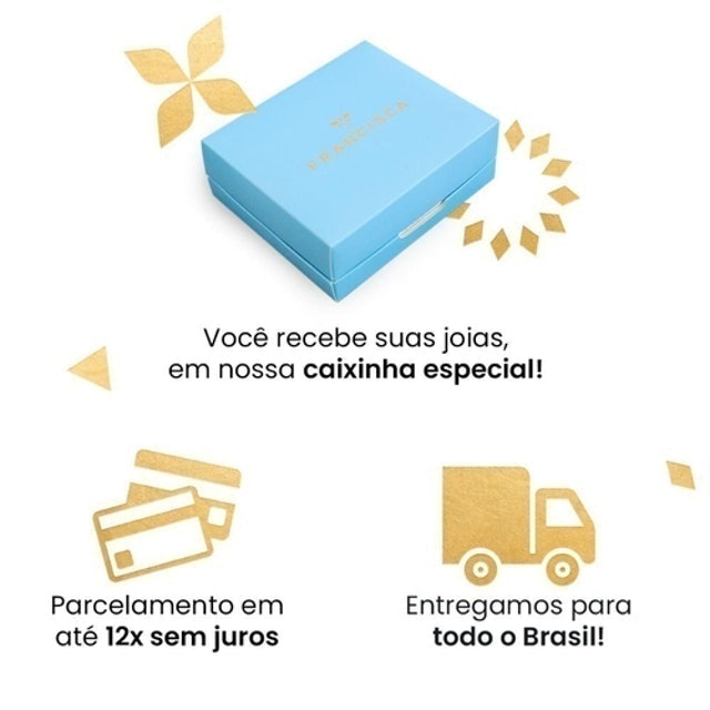 Anel Solitário com Pedra Grande Folheado a Ouro 18K 5
