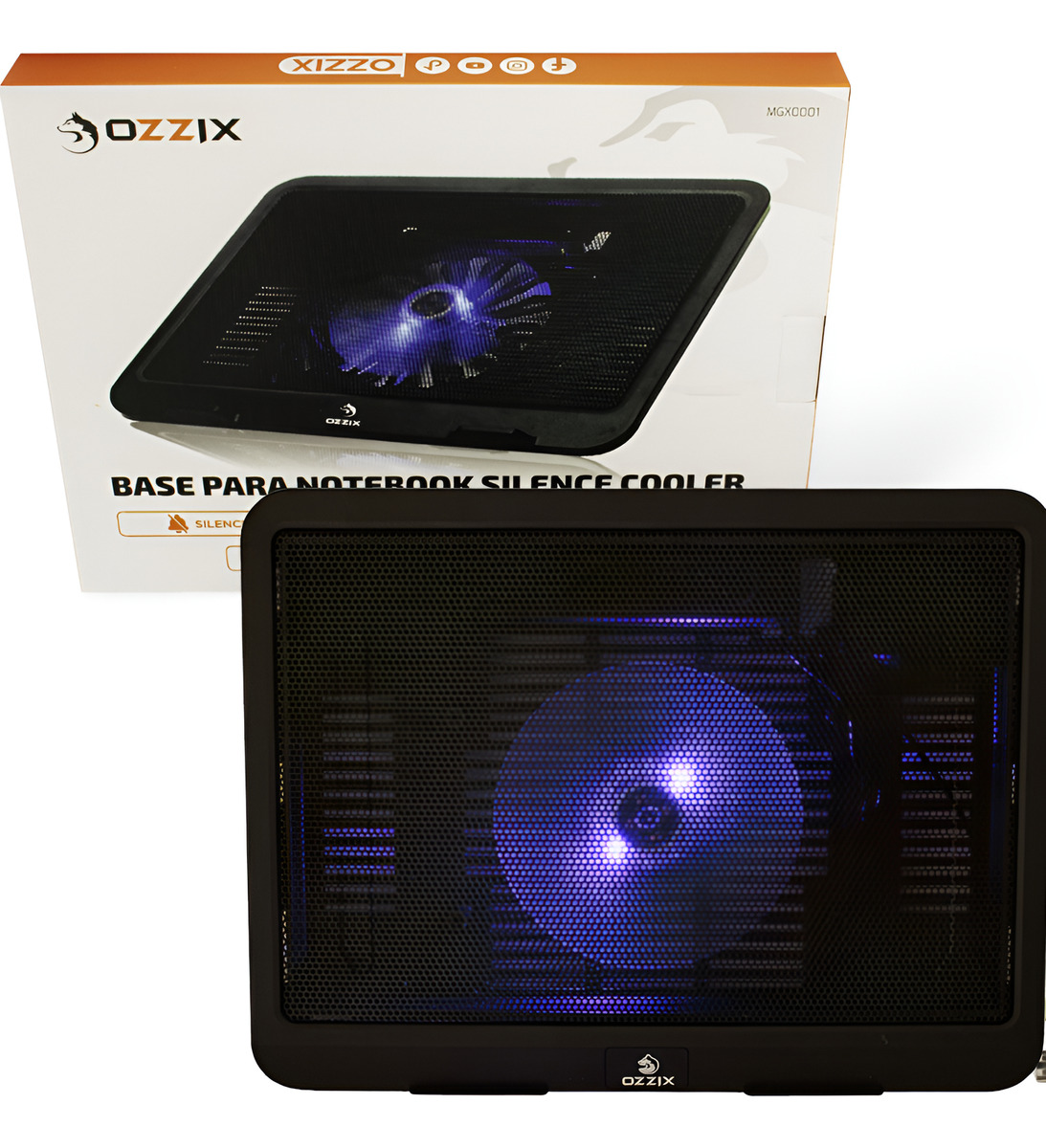 Base com Ventilação Cooler LED para Notebook Apoio 1