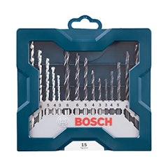 Jogo Brocas Alvenaria/Metal/Madeira Bosch Mini X-Line 15 Pçs