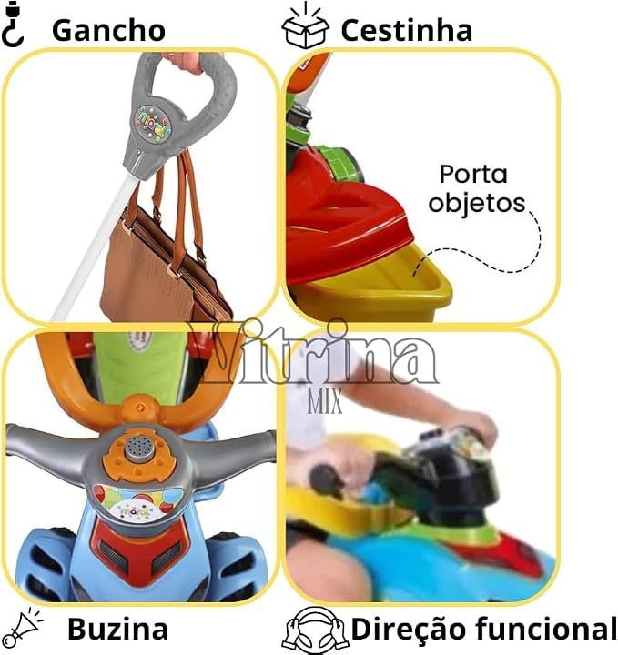 Quadriciclo Infantil Vitrina Mix 3