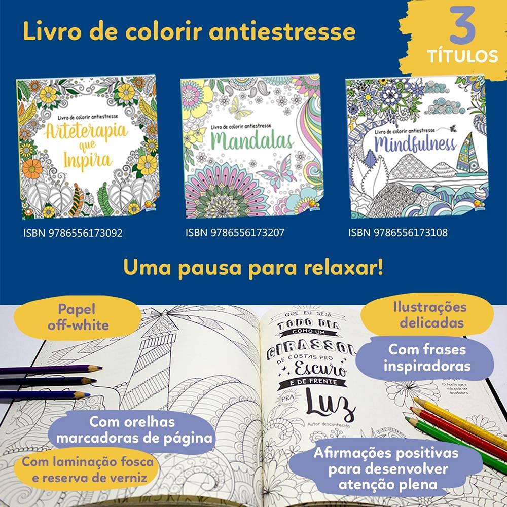 Livro de Colorir Antiestresse: Mindfulness 5