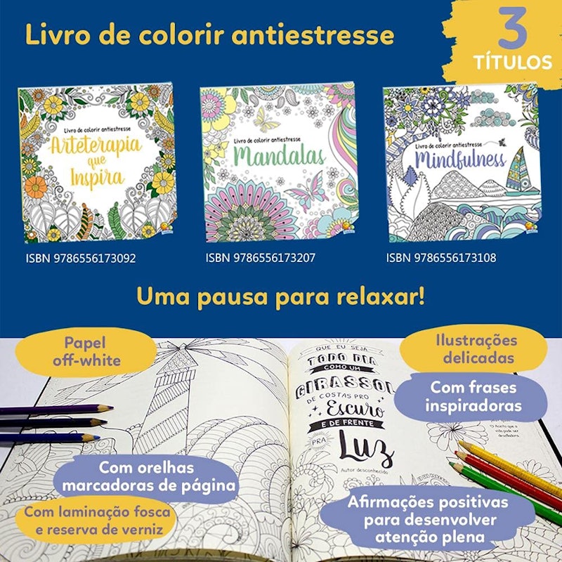 Livro de Colorir Antiestresse: Mindfulness 5