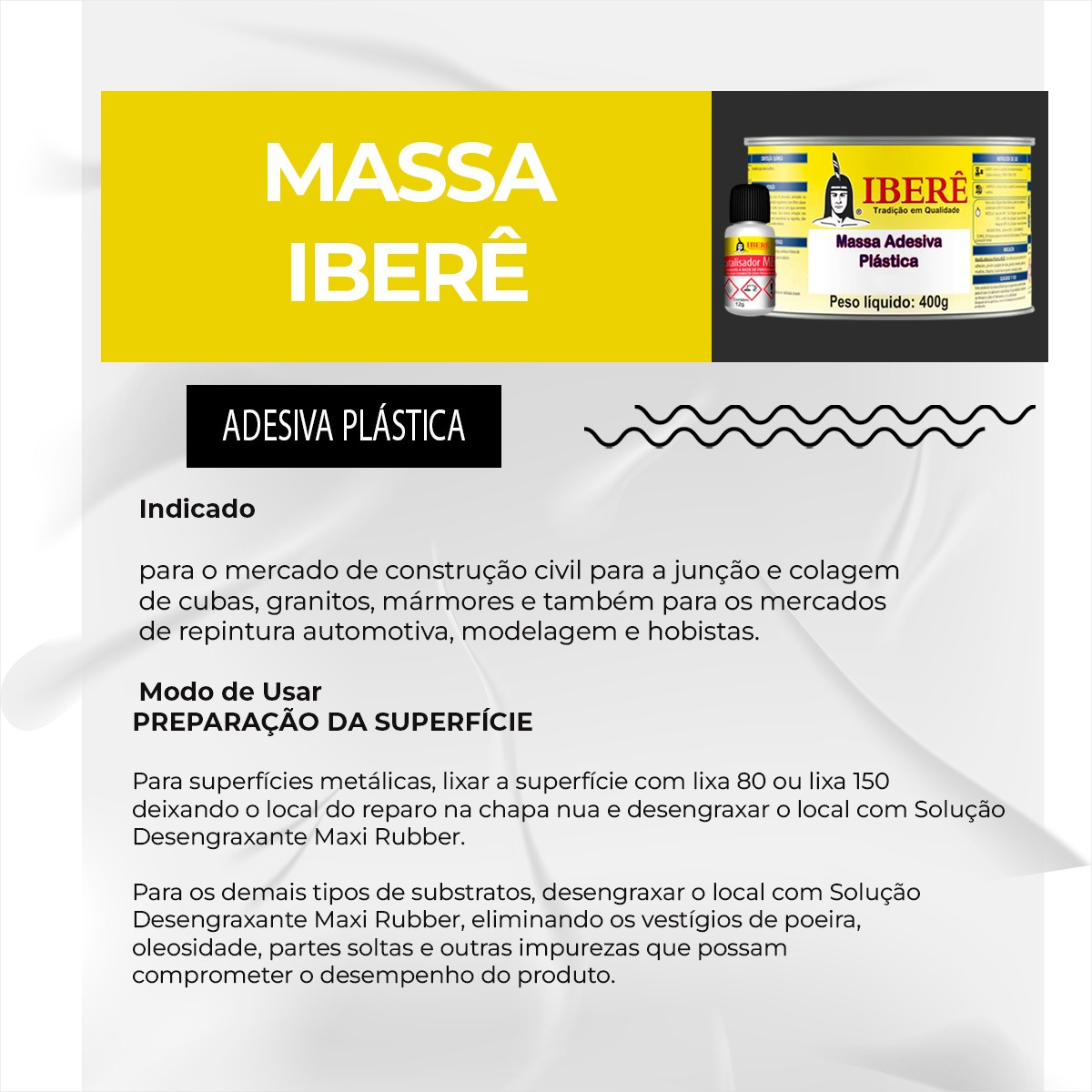 Massa Adesiva Plástica Iberê 5